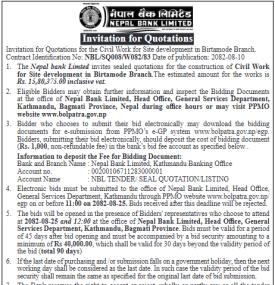 Invitation for Quotations