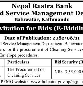 Invitation for Bids (E-Bidding)