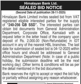 Sealed Bid Notice