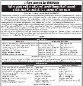 सम्पत्ति लिलाम बिक्री सम्बन्धी ७ दिने गोप्य शिलबन्दी बोलपत्र आव्हानको सूचना