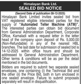 Sealed Bid Notice