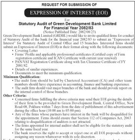 Expression of Interest (EOI)