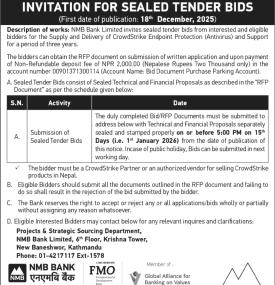 Invitation for Sealed Tender Bids