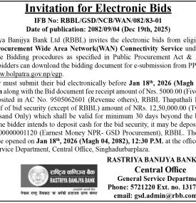Invitation for Electronic Bids