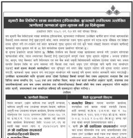 बुटवलको तपसिलमा उल्लेखित ऋणीहरूलाई ऋणकर्जा चुक्ता भुक्तान गर्ने सम्बन्धी सूचना