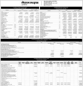 Nepal Life Insurance Company has published its annual financial highlights of the fiscal year 2081/8