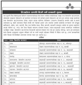 लिजहोल्ड सम्पत्ति बिक्री गर्ने सम्बन्धी सूचना
