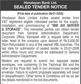 Sealed Tender Bids