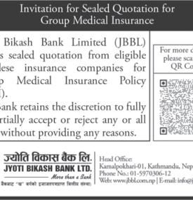 Invitation for Sealed Quotation for Group Medical Insurance -