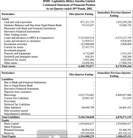 आरएसडिसी लघुवित्तको दोस्रो त्रैमाससम्ममा खुद नाफा ७ करोड ६६ लाख रुपैयाँ