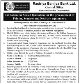 Invitation For Sealed Bids