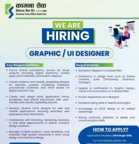 Career Opportunity for Graphic/UI Designer at Kamana Sewa Bikas Bank -