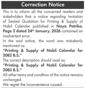 Correction Notice -