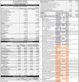 एभरेष्ट बैंकको वित्तीय विवरण प्रकाशित, खुद नाफा २ अर्ब ११ करोड रुपैयाँ - Q2 Report -