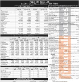 नेपाल एसबिआई बैंकको चालु आर्थिक वर्षको दोस्रो त्रैमाससम्ममा खुद नाफा १ अर्ब ३ करोड १३ लाख रुपैयाँ