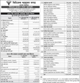 Citizens Capital has published “Citizens Sadabahar Yojana” Net Assets Value till Poush, 2082