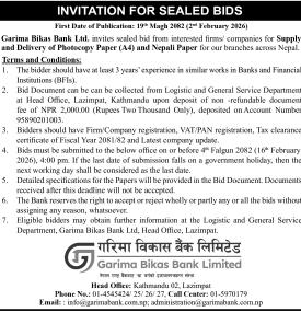 Invitation for Sealed Bids