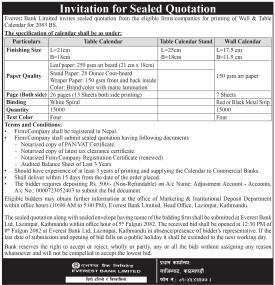 Invitation for Sealed Quotation