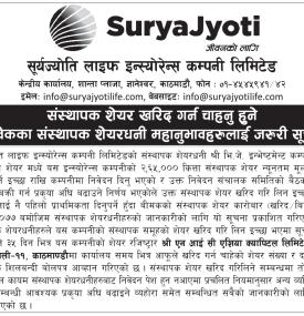 संस्थापक शेयर खरिदसम्बन्धी साविकका संस्थापक शेयरधनीहरूका लागि अत्यन्त जरुरी सूचना