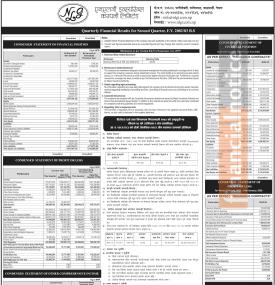 NLG Insurance Company has posted a net profit of Rs 11.04 million and published its 2nd quarter