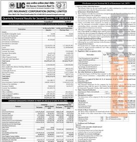एलआईसी नेपालको ५८.३६%ले बढ्यो नाफा, जीवन बीमा कोष रु. १ खर्ब ३९ अर्ब माथि