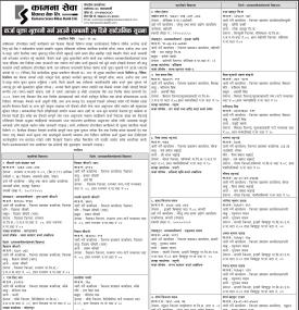 कामना सेवा विकास बैंकको कर्जा चुक्ता भुक्तानी गर्न आउने सम्बन्धी सूचना -