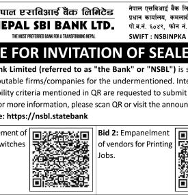Notice for Invitation of Sealed Bid