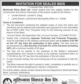 Invitation for Sealed Bids