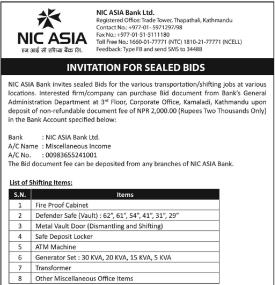 	 Invitation for Sealed Bids