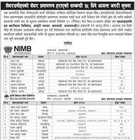 शेयर प्रमाणपत्र हराएको सम्बन्धी सूचना