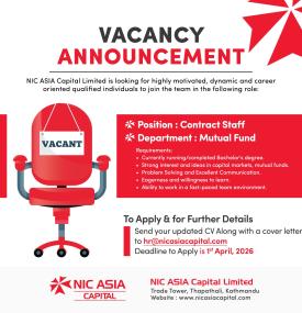 NIC Asia Capital Seeks Talented Candidates for Mutual Fund Department