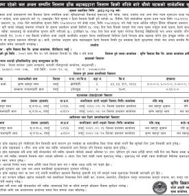 धितोमा रहेको चलअचल सम्पत्ति लिलाम डाँक बढाबढद्धारा लिलाम बिक्री गरिने बारेको चौथो पटकको सूचना