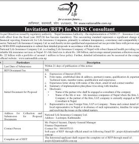 Invitation for NFRS Consultant