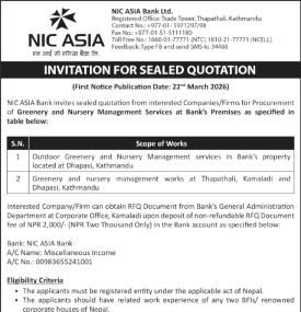 Invitation for Sealed Quotation
