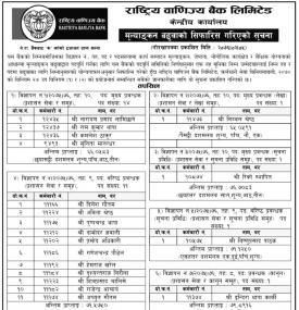  बढुवा गरिएको सूचना