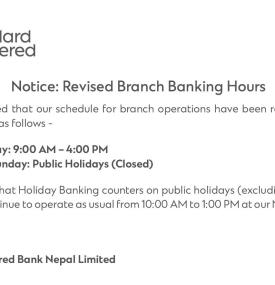 Revised Branch Banking Hours Notice -