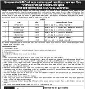 कार्यालयहरुको आन्तरिक सजावट तथा स्थिर सम्पत्तिहरु बिक्री गर्ने बारे सूचना