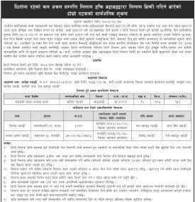 धितोमा रहेको चलअचल सम्पत्ति लिलाम बिक्री गरिने बारेको दोस्रो पटकको सूचना