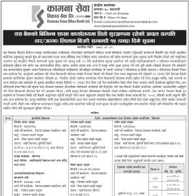 बैंकको विभिन्न शाखा कार्यालयमा धितो सुरक्षणमा रहेको सम्पत्ति लिलाम बिक्रीको १५ दिने सूचना