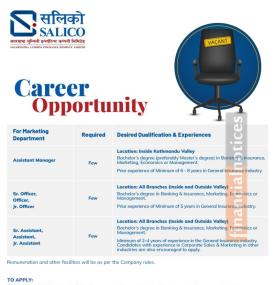 SALICO Announces Career Opportunities in Marketing Department