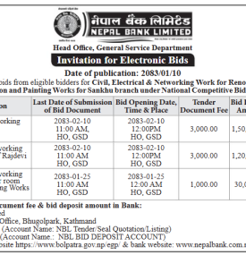 Invitation for Electronic Bids -