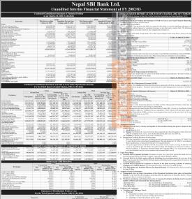 Nepal SBI Bank Earns Rs 1.46 Billion in Q3, Releases FY 2082/83 Financial Snapshot -