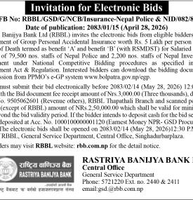 Invitation for Electronic Bids