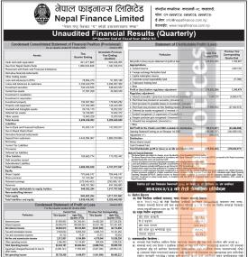 Nepal Finance Limited Reports Rs. 78.62 million Net Loss in Q3 FY 2082/83 -