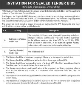Invitation for Sealed Tender Bids