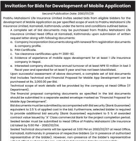 Invitation for Bids for Development of Mobile Application