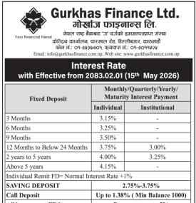 New Interest Rate Notice