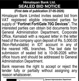 Sealed Bid Notice