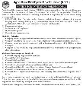 NOTICE FOR INVITATION FOR PROPOSAL