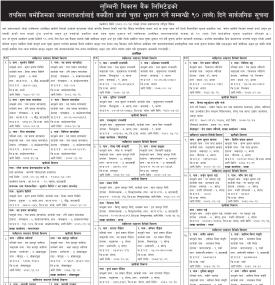 लुम्बिनी विकास बैंकको जमानतकर्ता तथा कर्जा विवरण सम्बन्धी ९० दिने सार्वजनिक सूचना